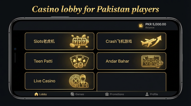 Lobby view of boom bet for Pakistan users - 4